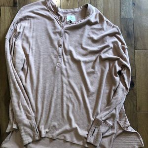 Aerie Oversized Henley Shirt